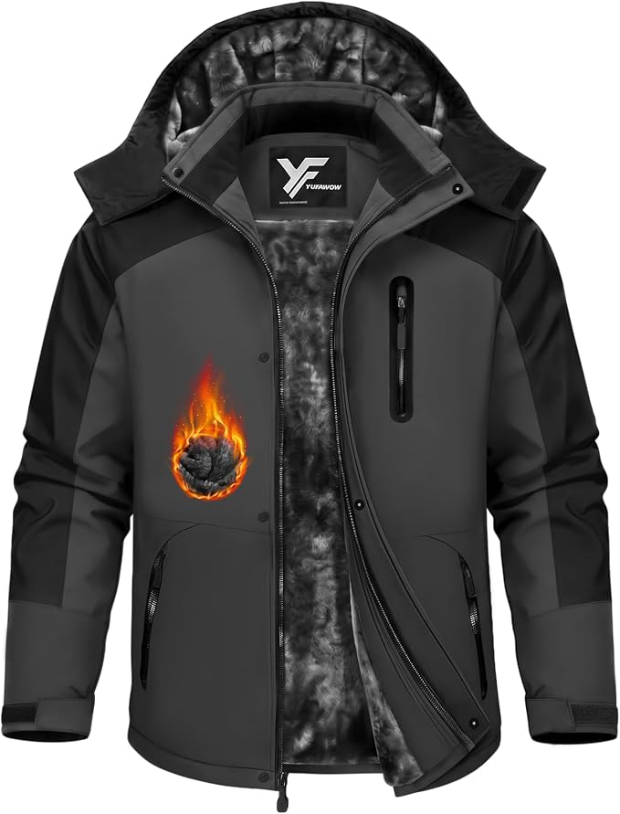 Veste d’hiver Yufawow à capuche, vue de face