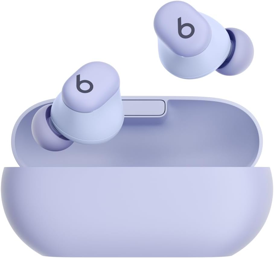 Beats Solo Buds – Écouteurs Bluetooth sans fil | 18 heures d'autonomie | Compatibilité Apple et Android | Microphone intégré – Violet arctique