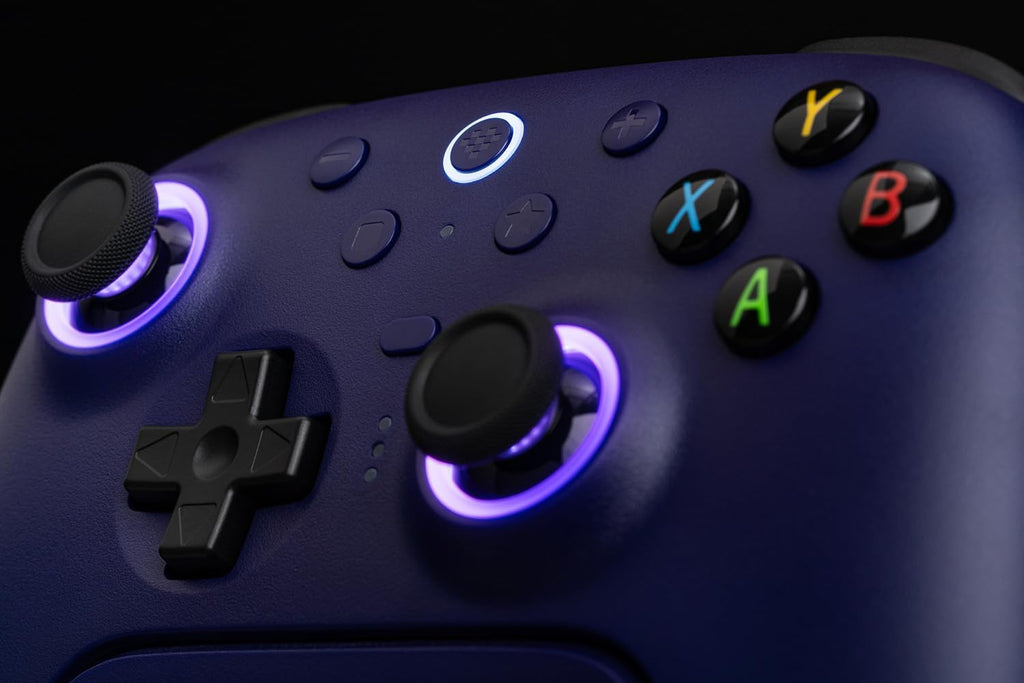 8Bitdo Ultimate 2 Wireless Gaming Controller with TMR Joysticks, Switchable Hall Effect/Tactile Triggers, 8Speed Wireless Tech, Charging Dock, RGB Fire Ring for PC & Android - Purple - Windows