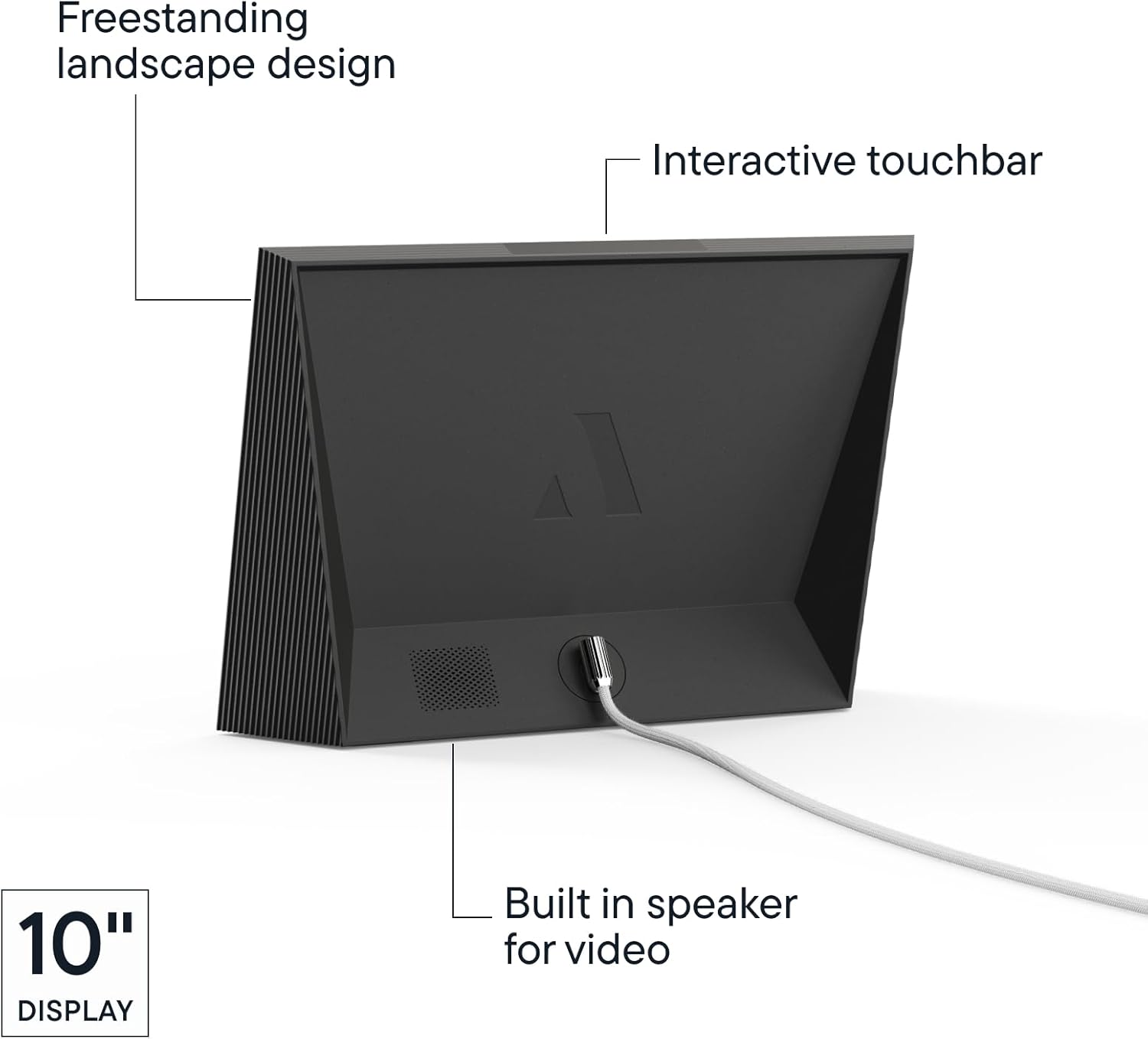 Aura Carver Mat WiFi Digital Picture Frame, 10.1”, Add Photos with Aura App, Free Unlimited Storage - Easy to Use - Plays Videos - The Best Digital Photo Frame - Gravel with White Mat