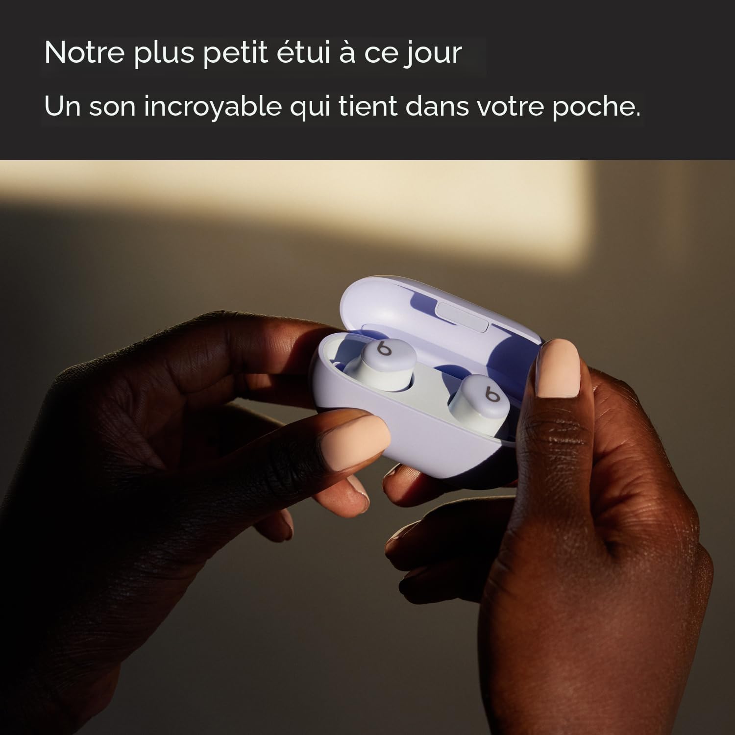 Beats Solo Buds – Écouteurs Bluetooth sans fil | 18 heures d'autonomie | Compatibilité Apple et Android | Microphone intégré – Violet arctique