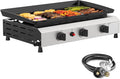 SKOK Plaque de cuisson à gaz 3 brûleurs – Grille de cuisson au propane