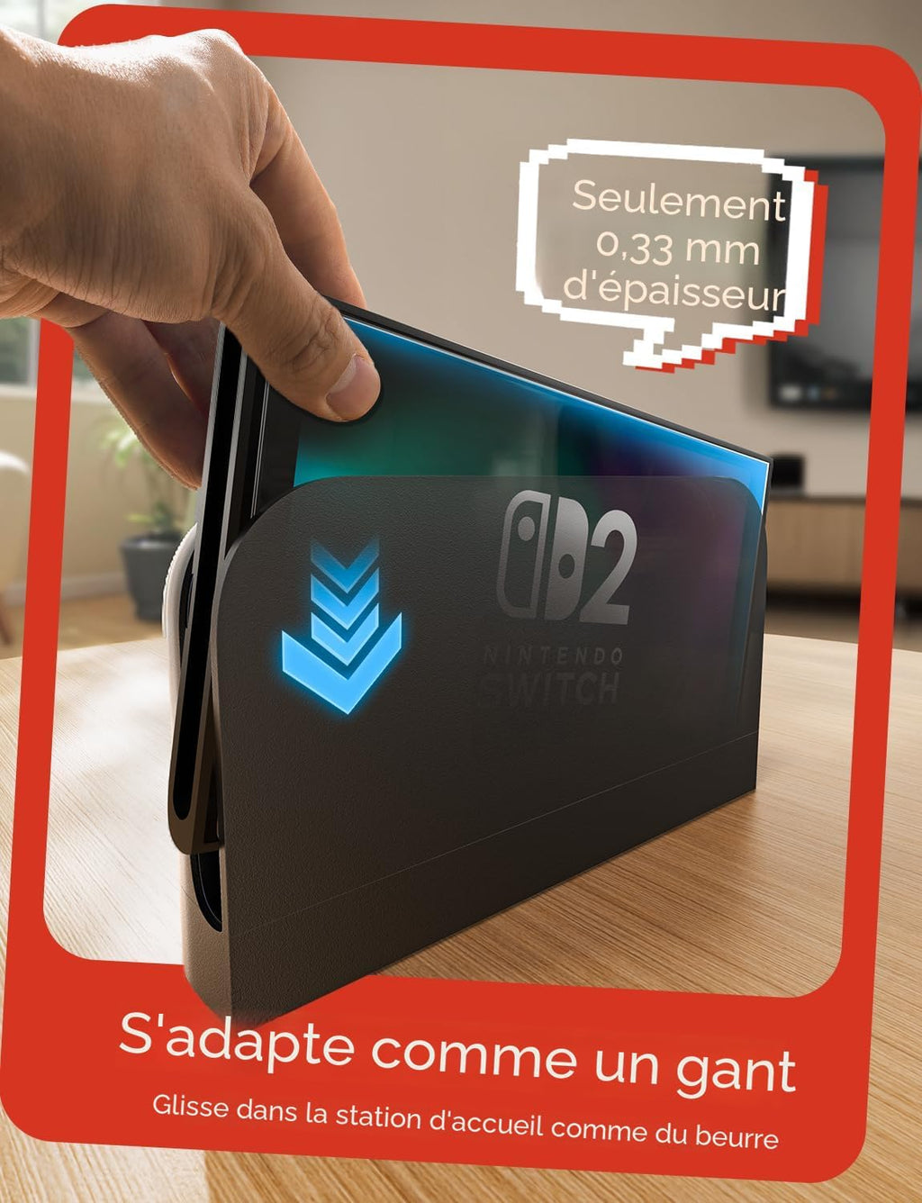 LISEN Lot de 2 protections d'écran pour Switch 2 [mise à niveau 2025] (kit anti-reflet et d'alignement automatique) - Protection d'écran Switch2 en verre trempé [plus durable ] peaux de jeu 3DS et 2DS