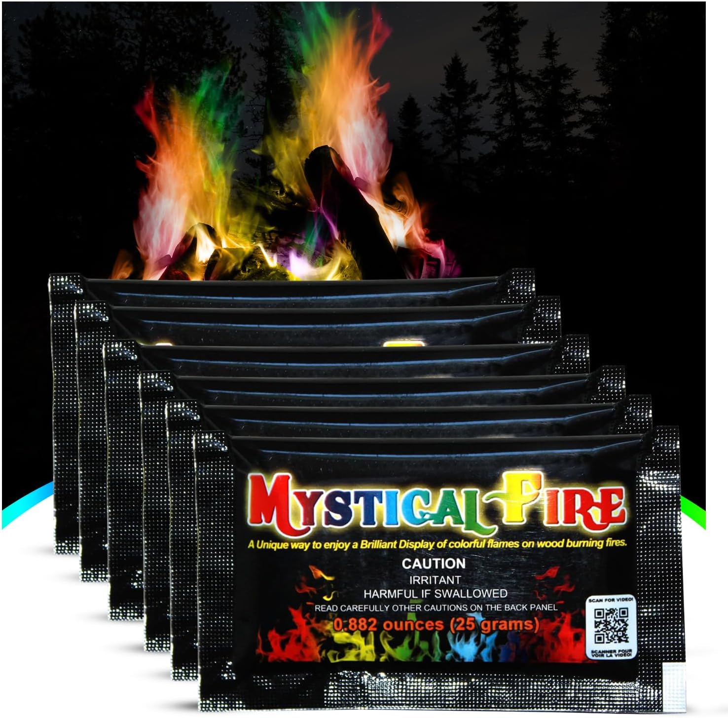 Mystical Fire – Paquets de Flammes Multicolores pour Feu de Camp