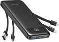 Charmast Batterie externe 10000mAh – USB-C, 6 sorties, écran LED, camping et voyage - La fille du nord