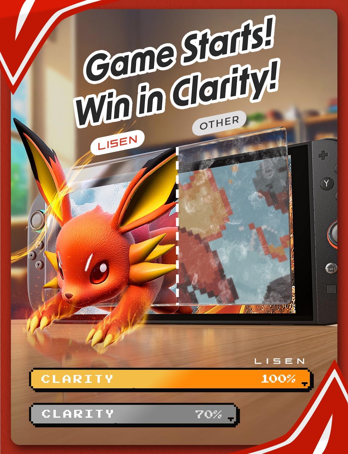 LISEN Lot de 2 protections d'écran pour Switch 2 [mise à niveau 2025] (kit anti-reflet et d'alignement automatique) - Protection d'écran Switch2 en verre trempé [plus durable ] peaux de jeu 3DS et 2DS