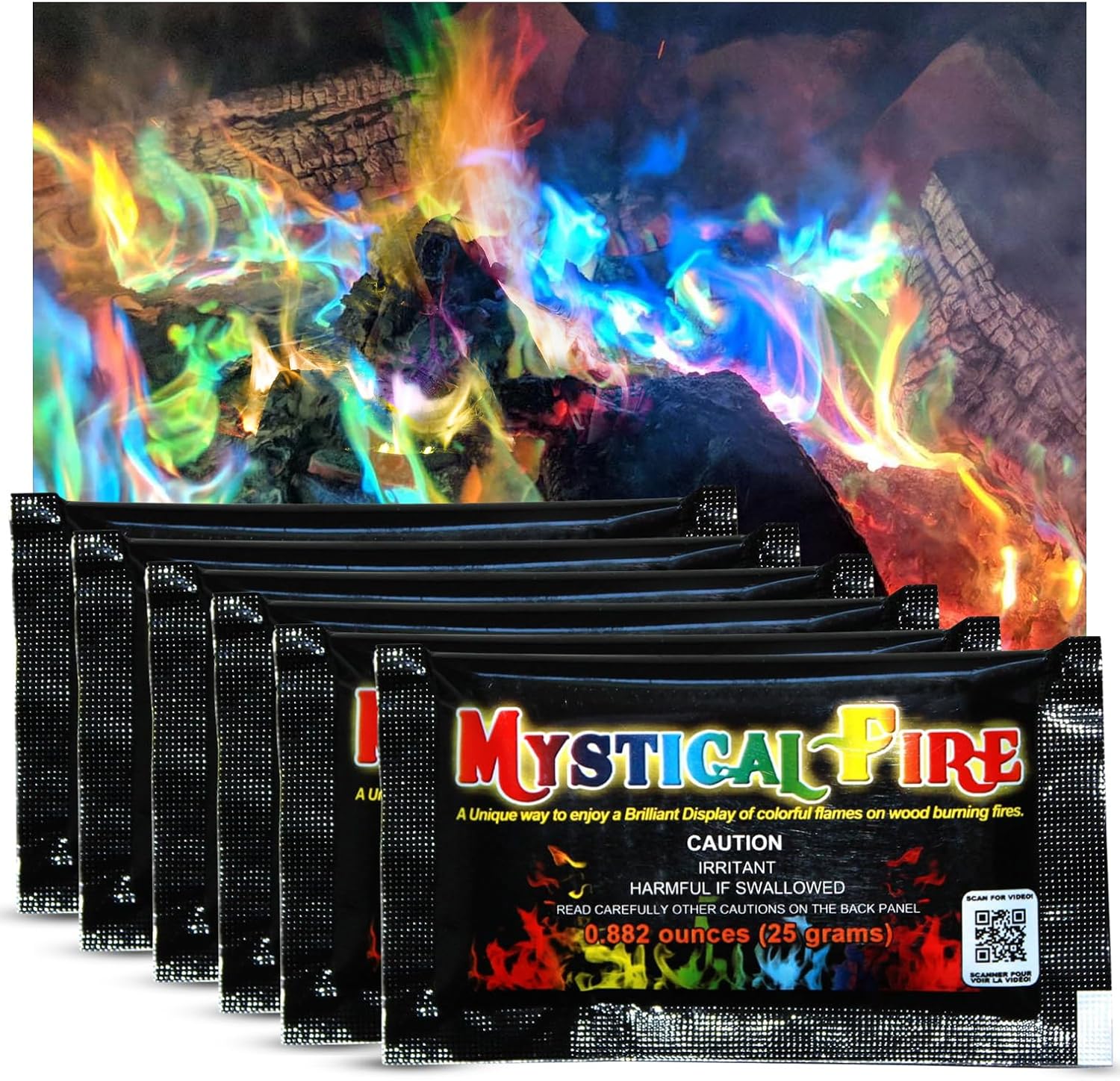 Mystical Fire – Paquets de Flammes Multicolores pour Feu de Camp - La fille du nord