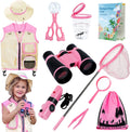Kit d'Explorateur pour Enfants INNOCHEER – Gilet, Chapeau, Jumelles, Filet & Loupe