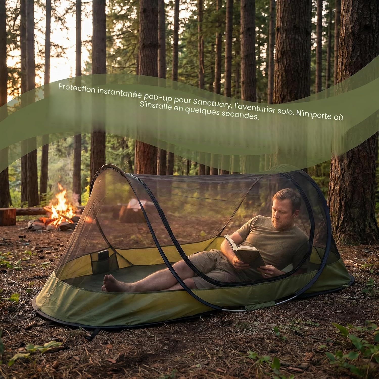 Moustiquaire pop-up pour camping – Tente légère pliable avec maille ultra fine - La fille du nord