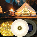 RISEMART Guirlande lumineuse de camping 10m – Solaire, étanche, 5 modes d'éclairage