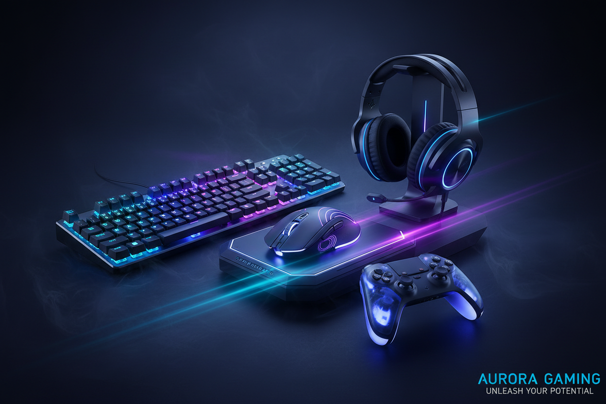 image idee cadeau bleu et mauve pour gaming