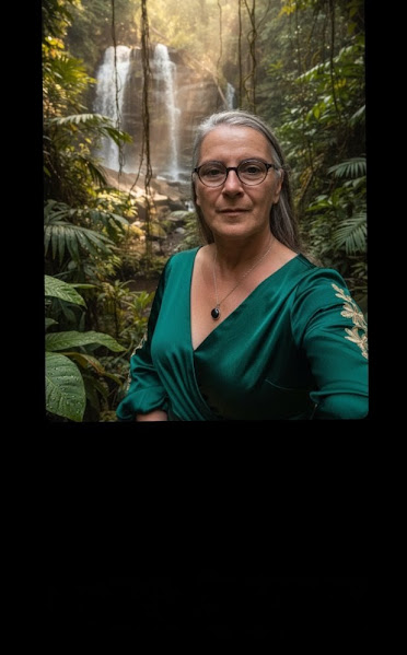 Carmen Mercier dans un décor forestier canadien